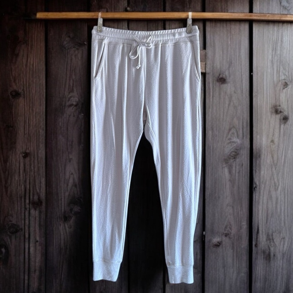 Mono B cream off white elastic waist jogger athletic sweat pants M